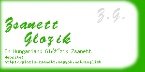 zsanett glozik business card